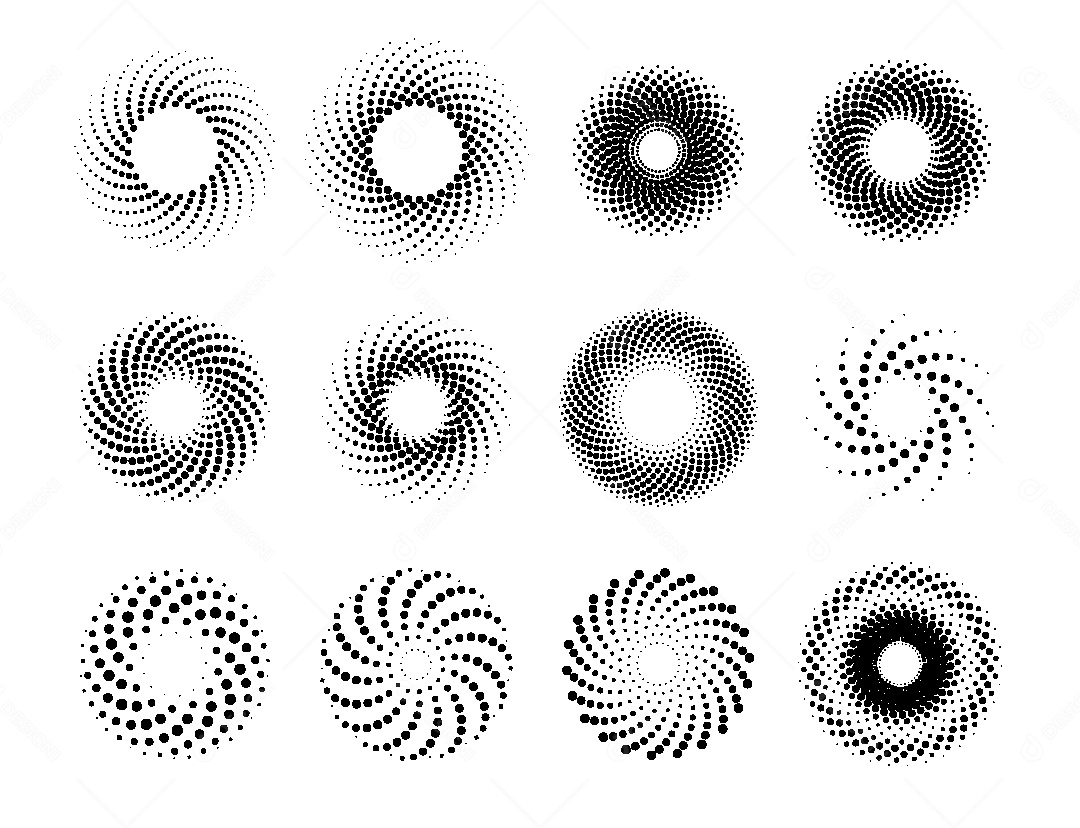 Conjunto de Mandalas Vetor EPS