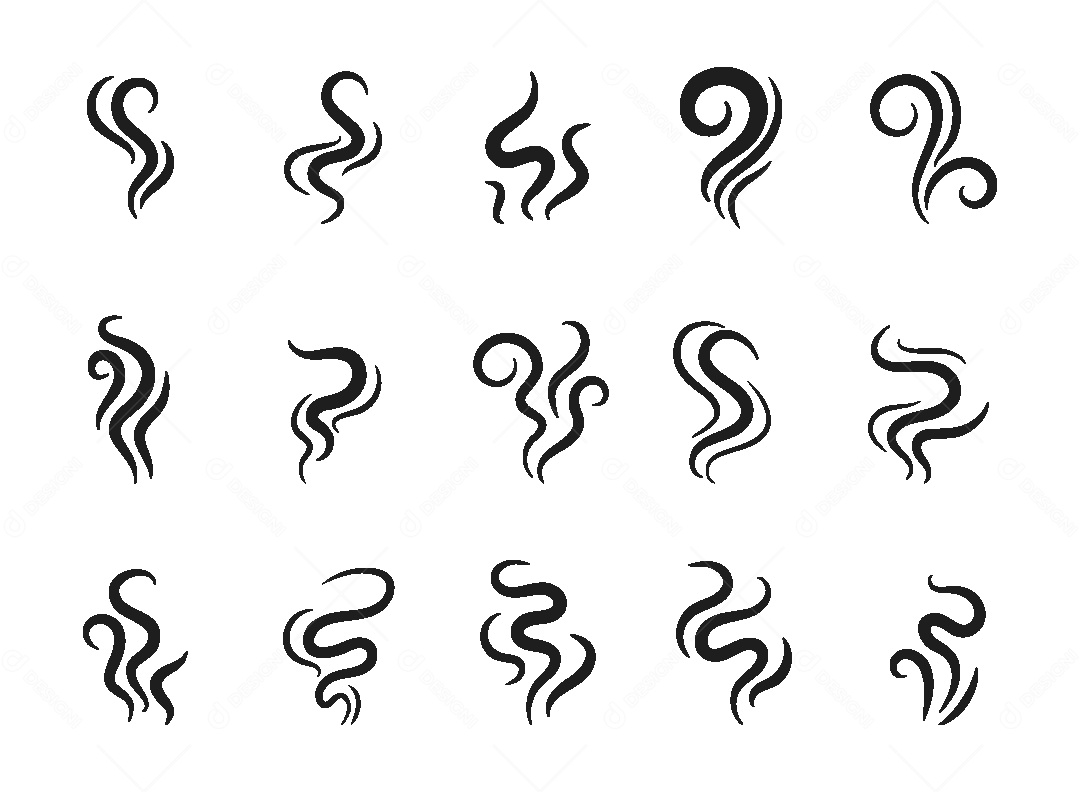 Conjunto de Efeitos de Linhas de Fumaça Vetor EPS