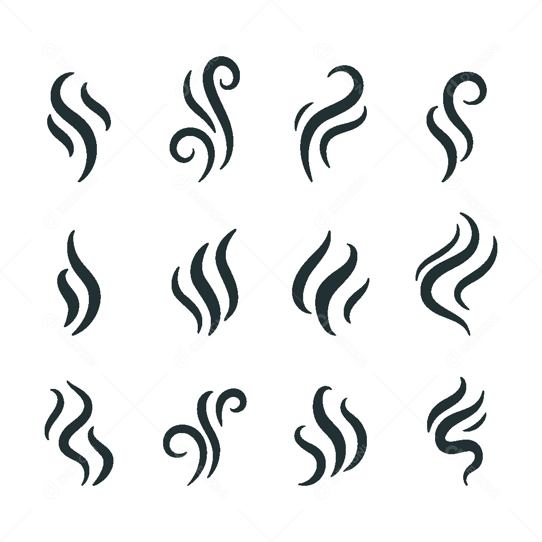 Conjunto de Efeitos de Linhas de Fumaça Vetor EPS