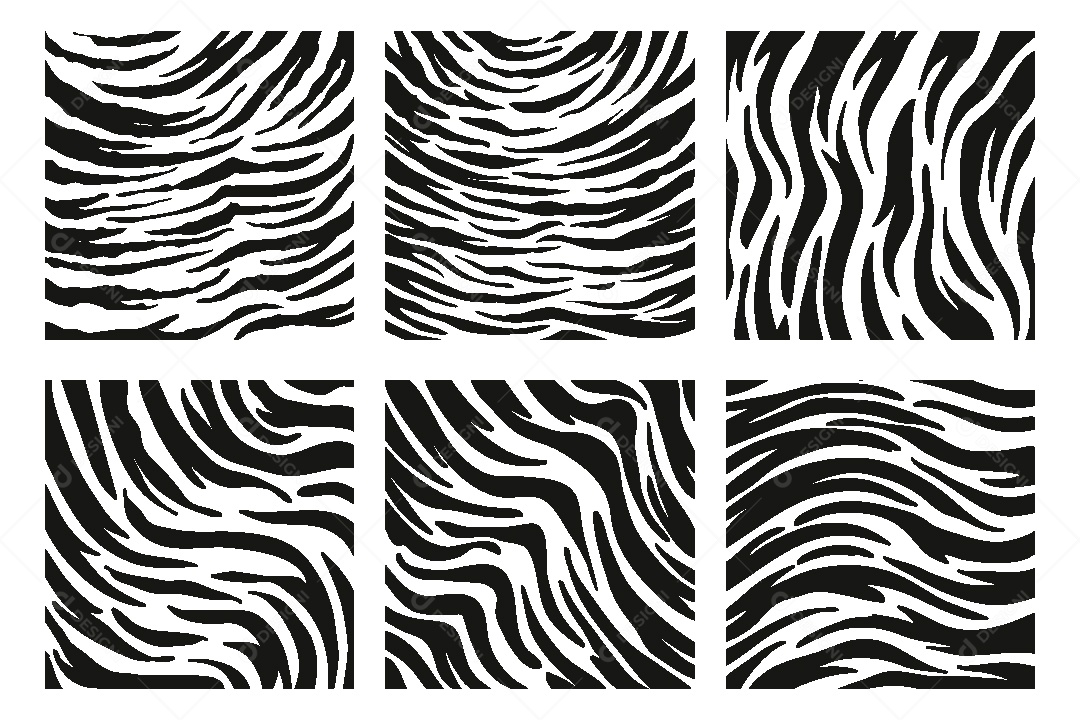 Conjunto de Backgrounds Zebrados Vetor EPS