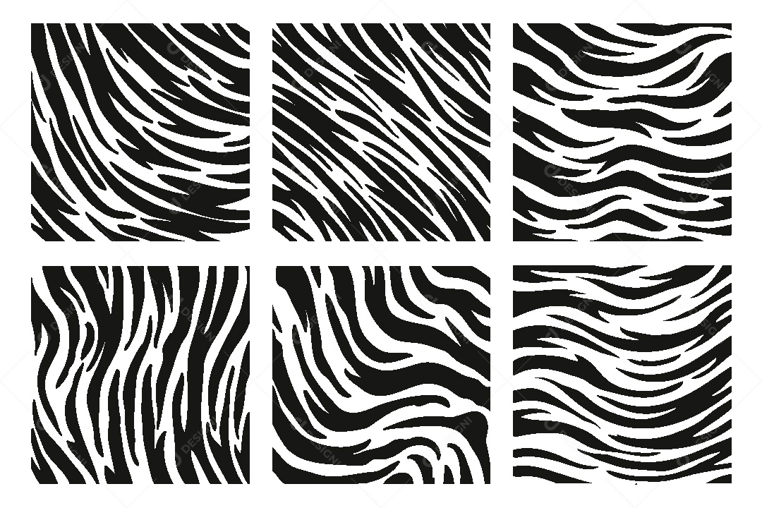 Conjunto de Backgrounds Zebrados Vetor EPS