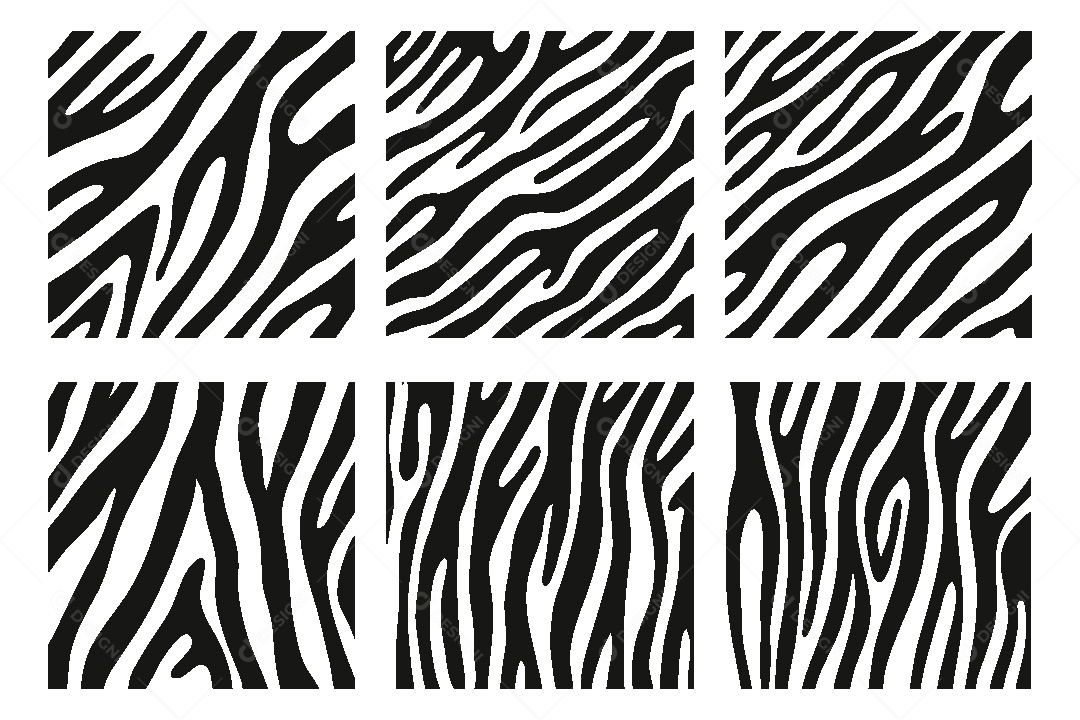 Conjunto de Backgrounds Zebrados Vetor EPS