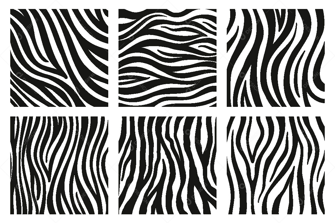 Conjunto de Backgrounds Zebrados Vetor EPS