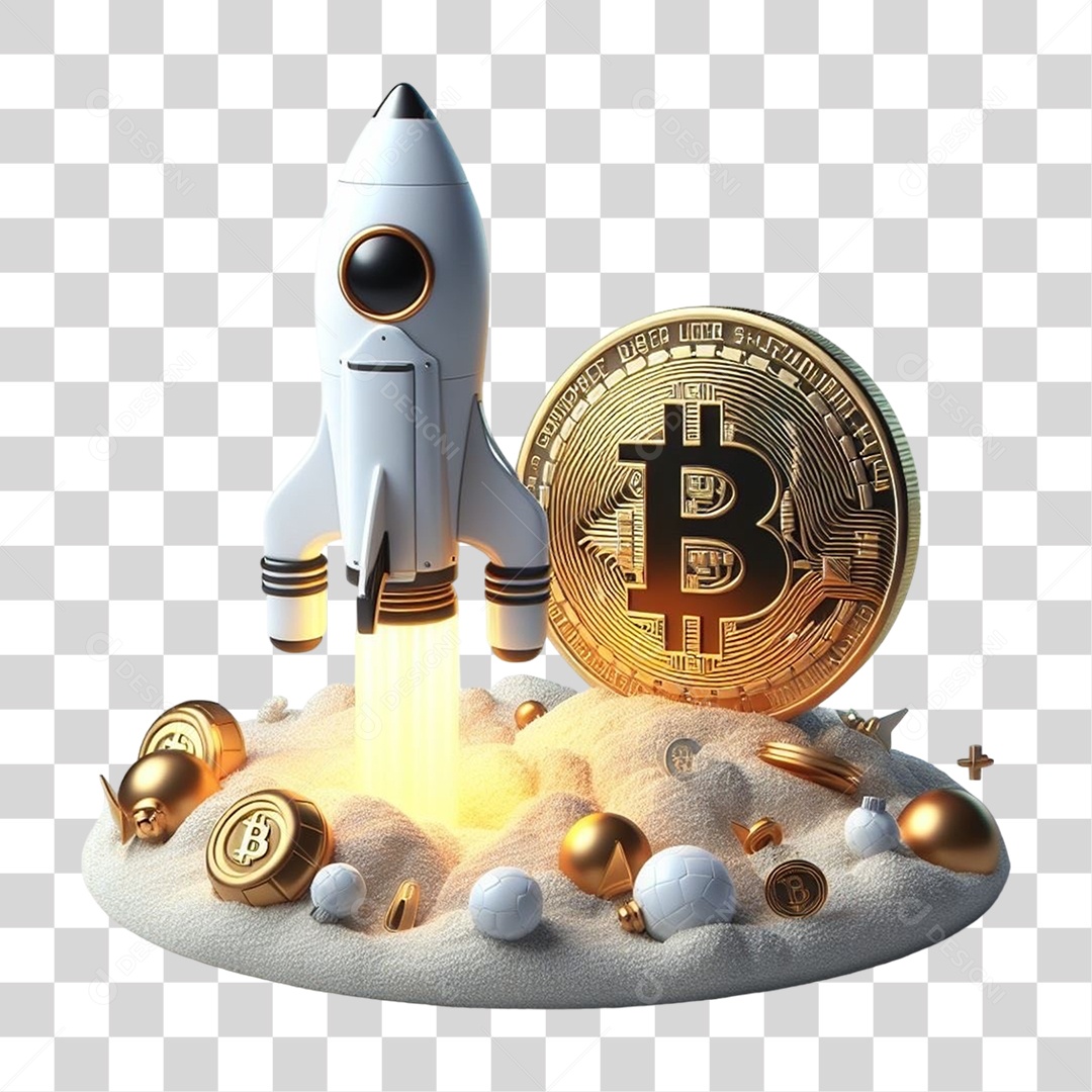 Moedas Online Foguete PNG Transparente