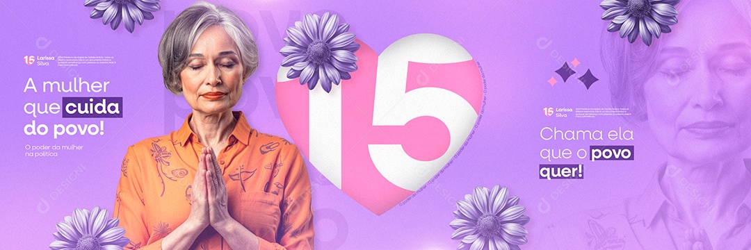 Carrossel Campanha Politica Prefeita Larissa Silva Social Media PSD Editável
