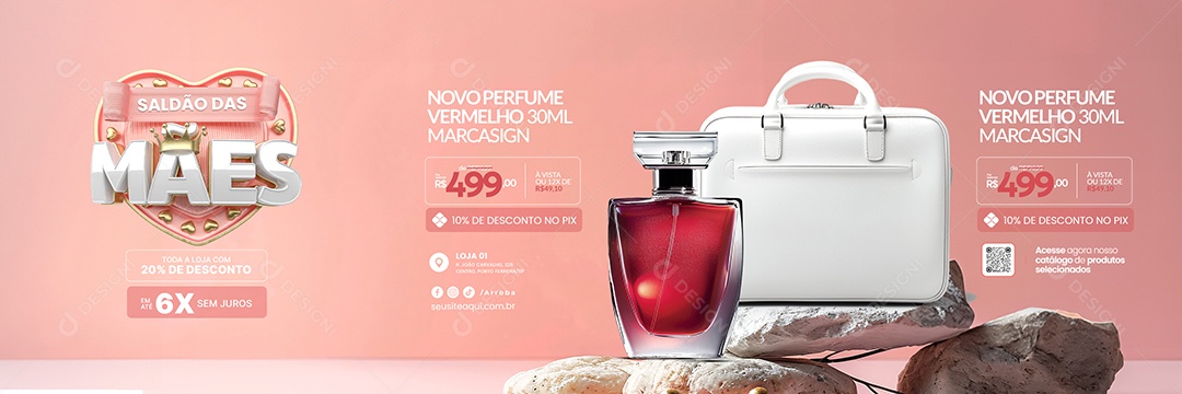 Carrossel Saldão Das Mães Perfume Bolsa Social Media PSD Editável