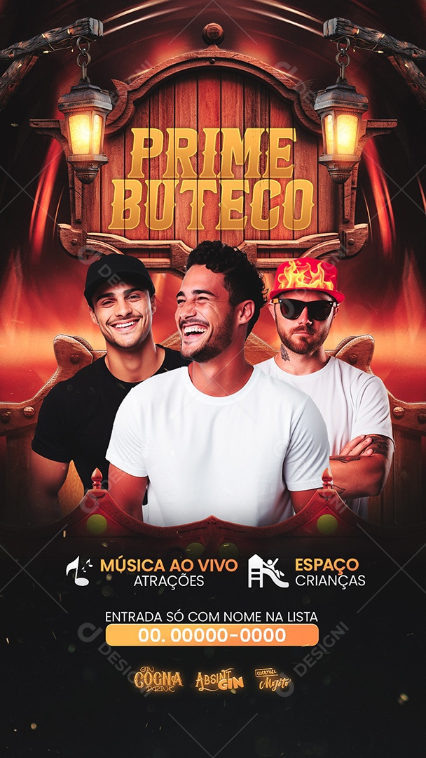 Story Flyer Prime Buteco Social Media PSD Editável