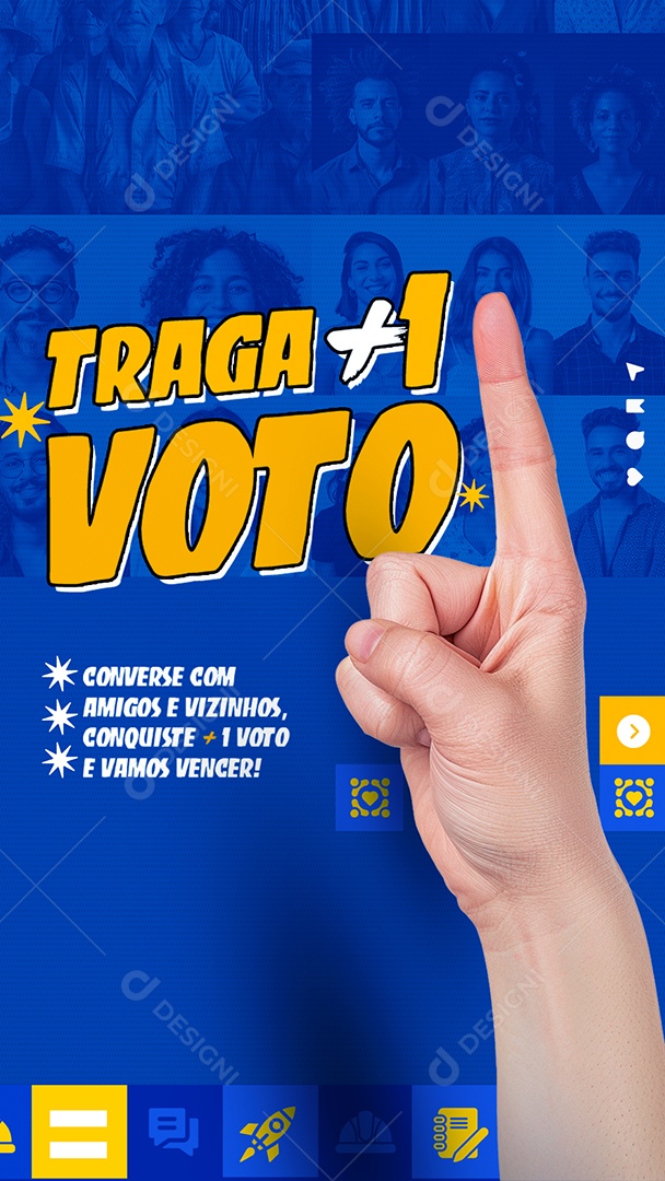 Story Politica Traga mais 1 Voto Social Media PSD Editável