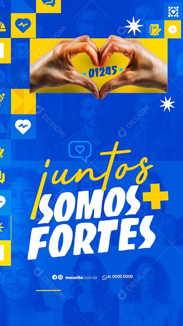 Story Politica Juntos Somos Fortes Social Media PSD Editável