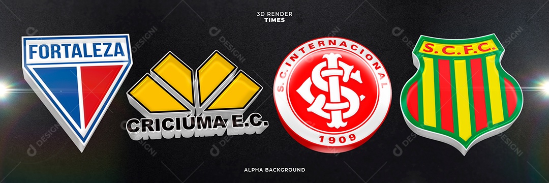 Times Elemento 3D para Composição PSD