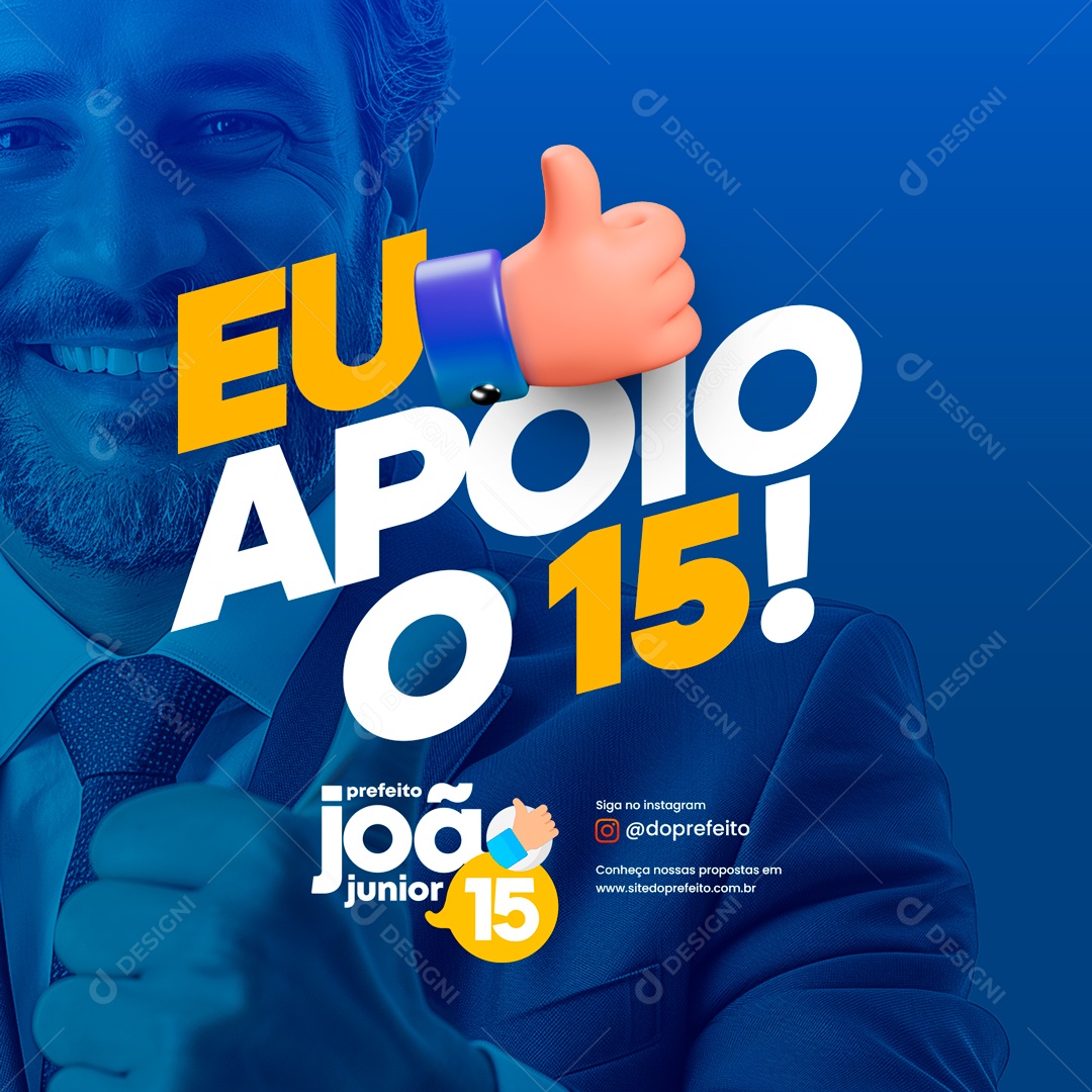 Politica Prefeito João Junior Social Media PSD Editável