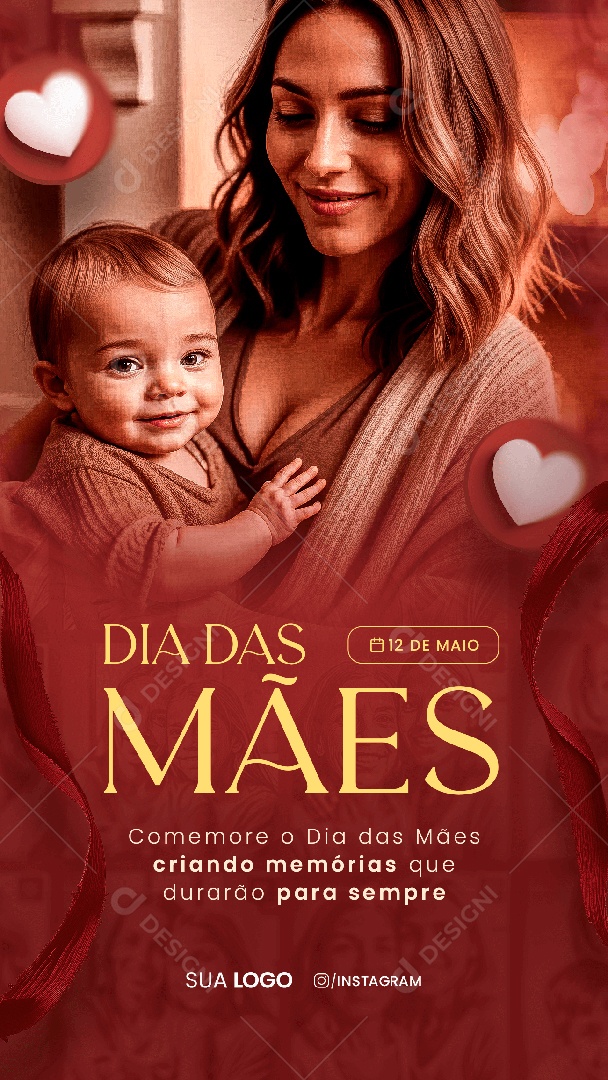 Story Dia Das Mães 12 de Maio Criando Memórias Social Media PSD Editável