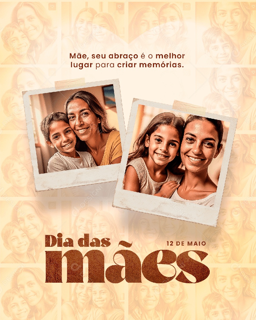 Social Media Dia Das Mães 12 de Maio Mãe Seu Abraço é o Melhor PSD Editável