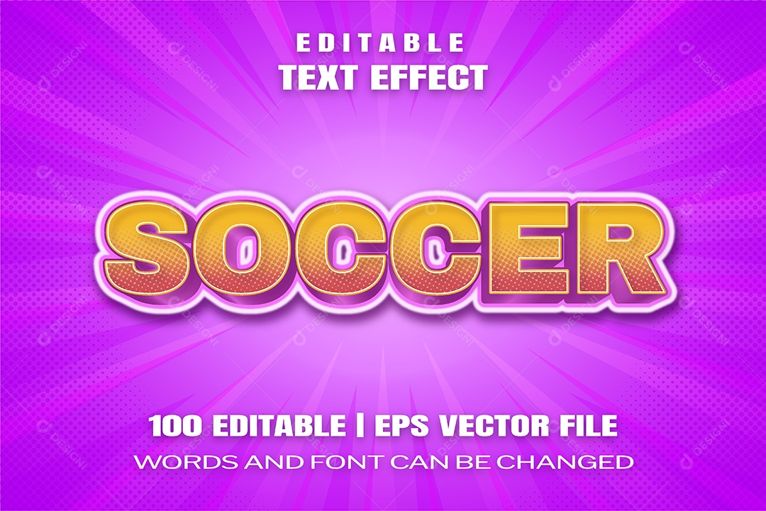 Efeito de Texto Ilustração Vetor EPS Editável