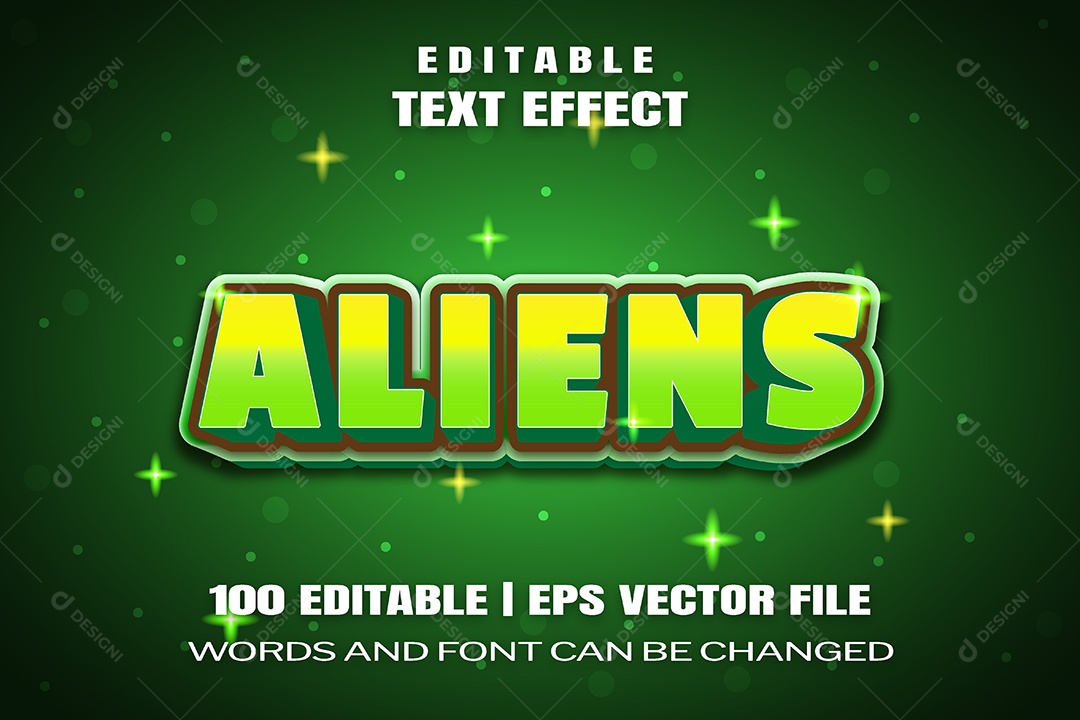 Efeito de Texto Ilustração Vetor EPS Editável