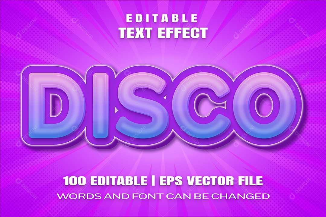 Efeito de Texto Ilustração Vetor EPS Editável