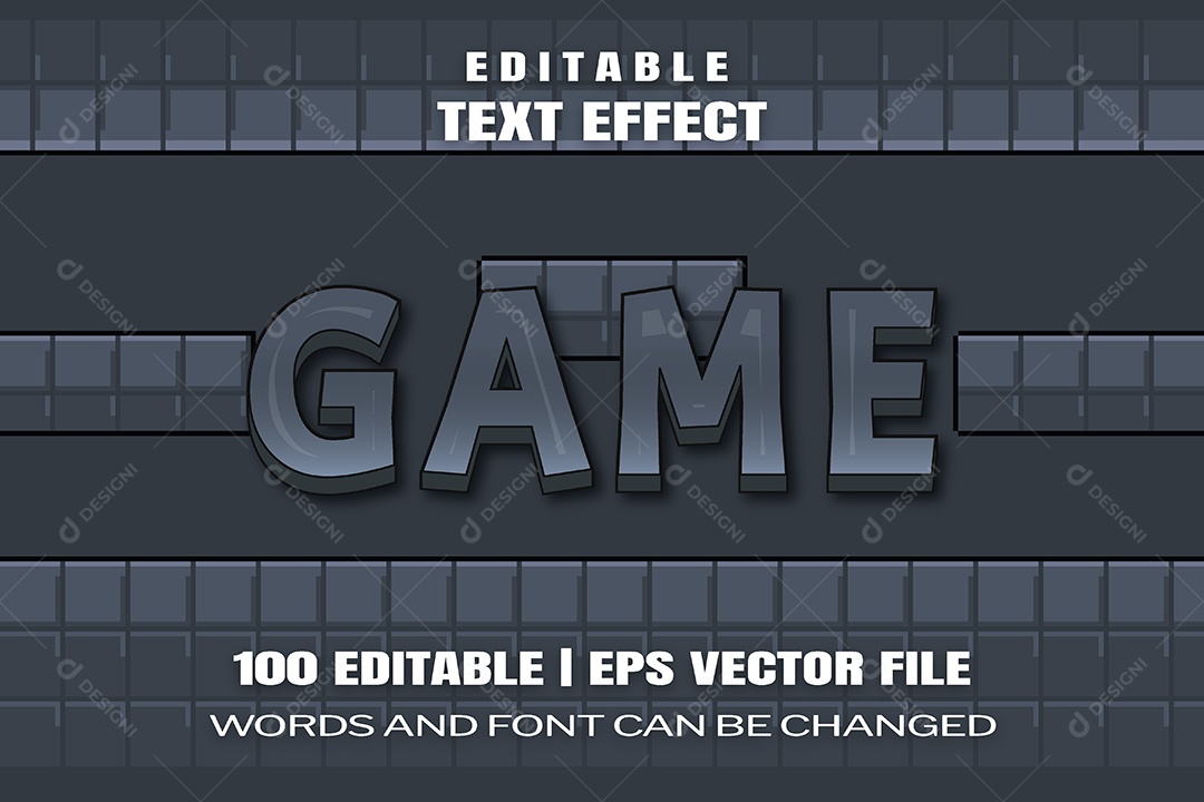 Efeito de Texto Ilustração Vetor EPS Editável