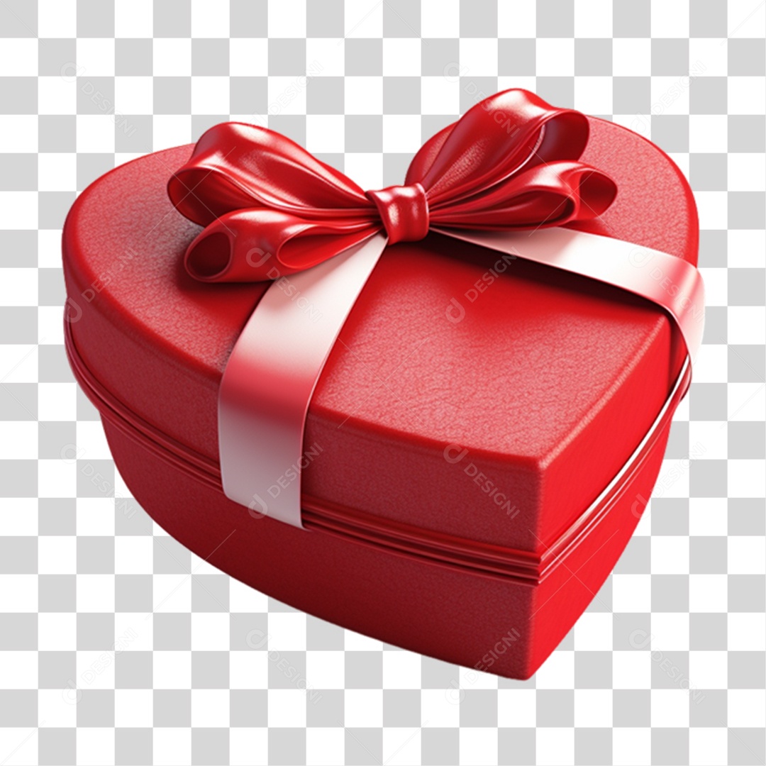 Caixa de Bombom em Forma de Presente PNG Transparente