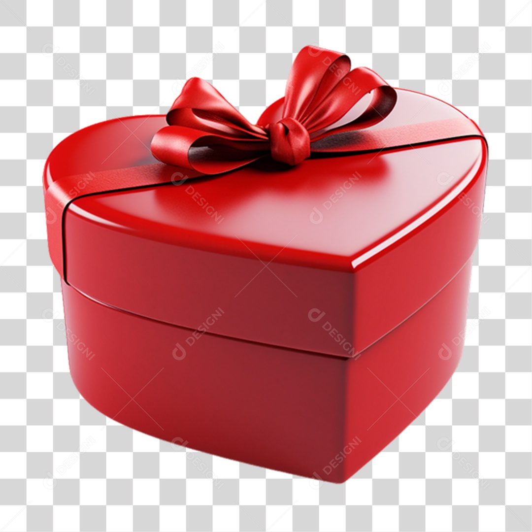 Caixa de Bombom em Forma de Presente PNG Transparente