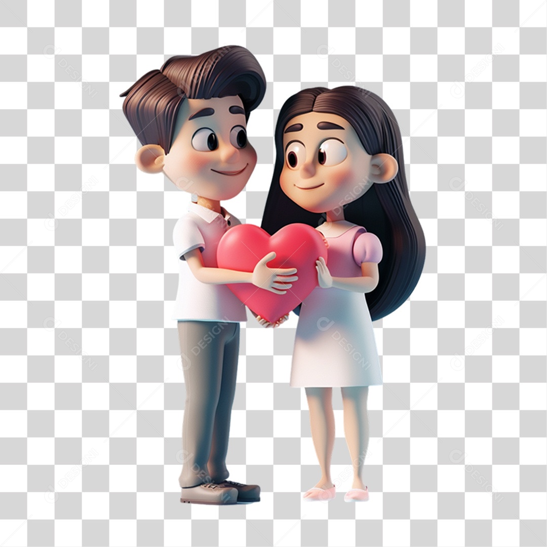 Casal com Flores PNG Transparente