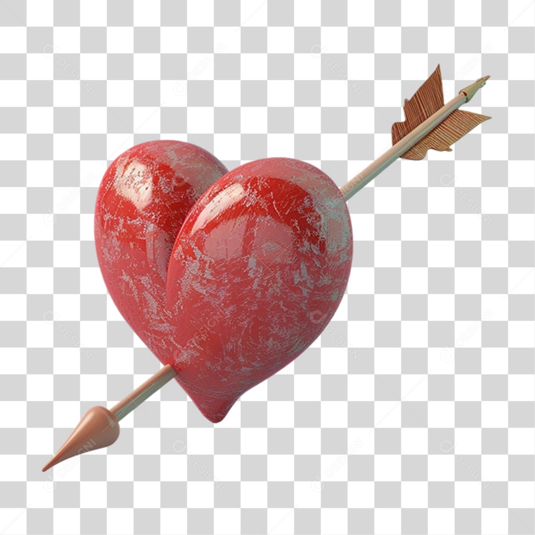 Coração com Flecha PNG Transparente
