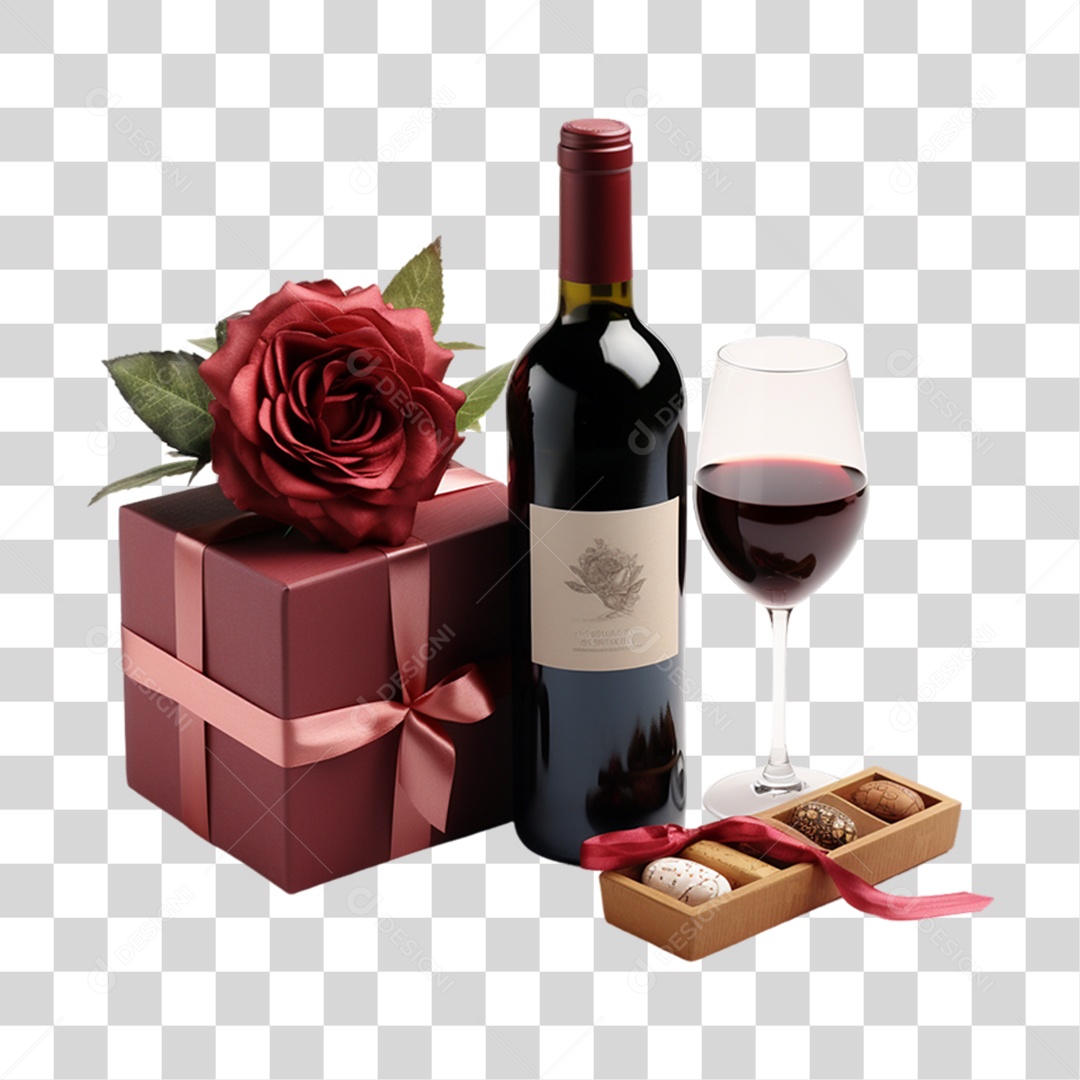 Kit de Presentes Dia dos Namorados PNG Transparente
