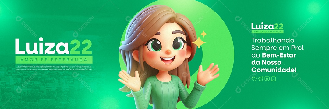 Carrossel Campanha Politica Prefeita Luiza Trabalhando Sempre Social Media PSD Editável