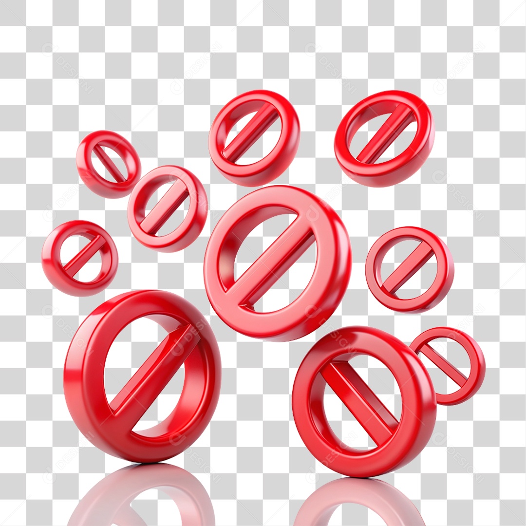 Símbolo Proibido PNG Transparente