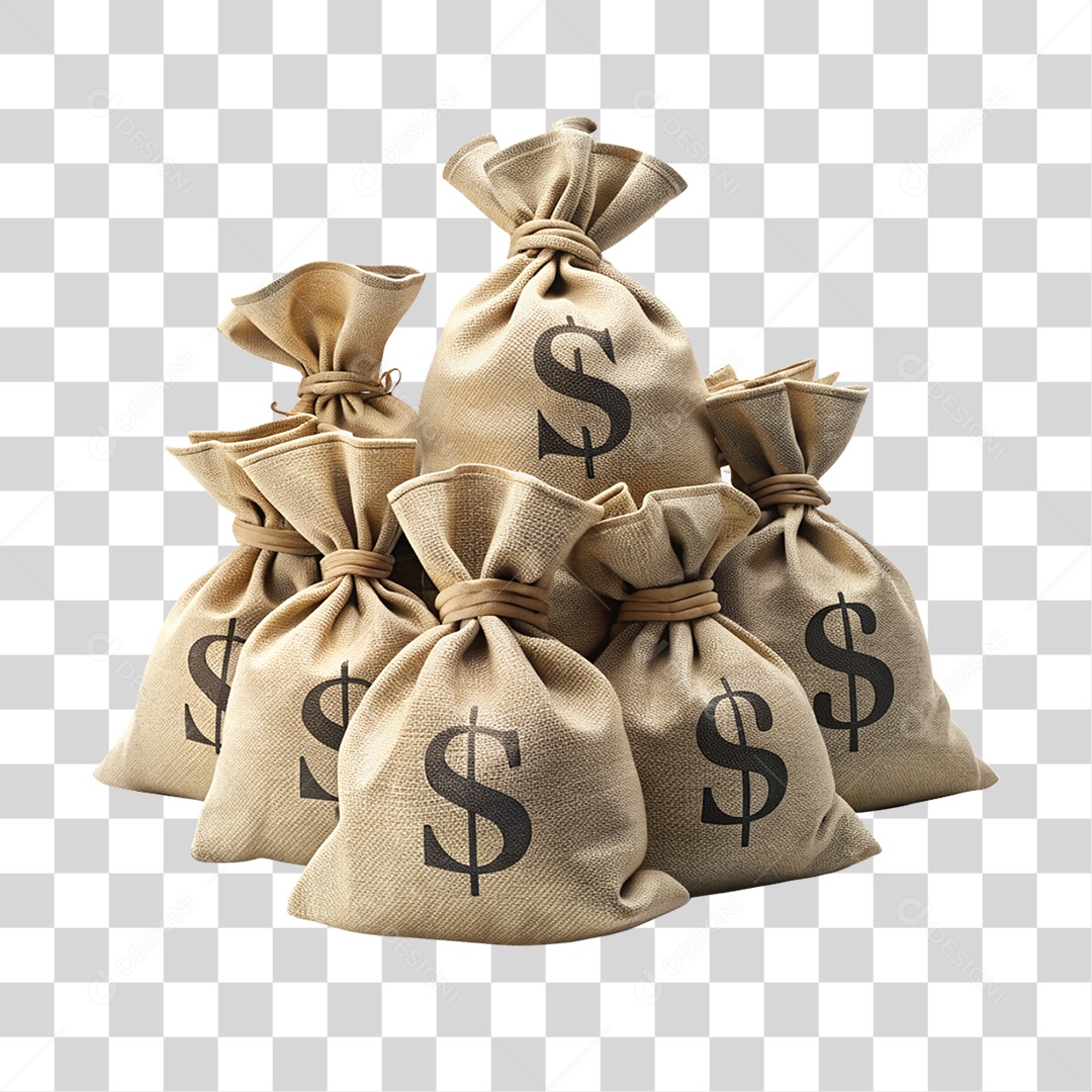 Sacos de Dinheiro PNG Transparente
