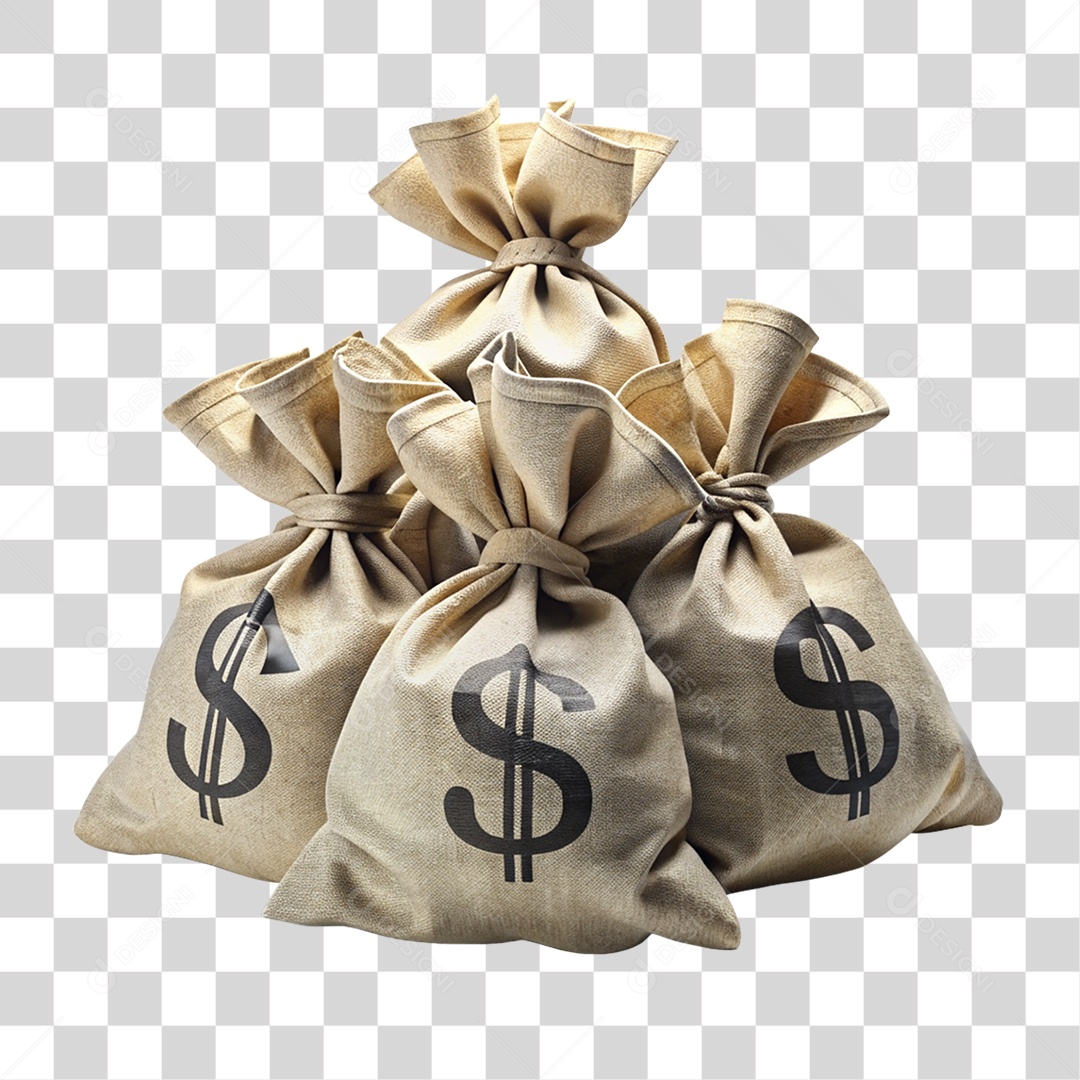 Sacos de Dinheiro PNG Transparente