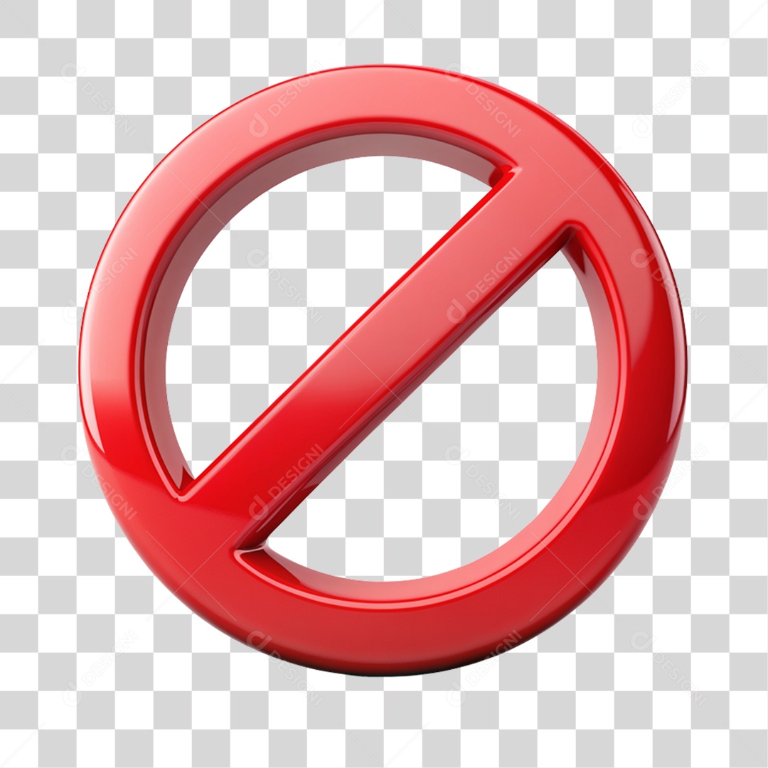 Sinal de Proibido PNG Transparente