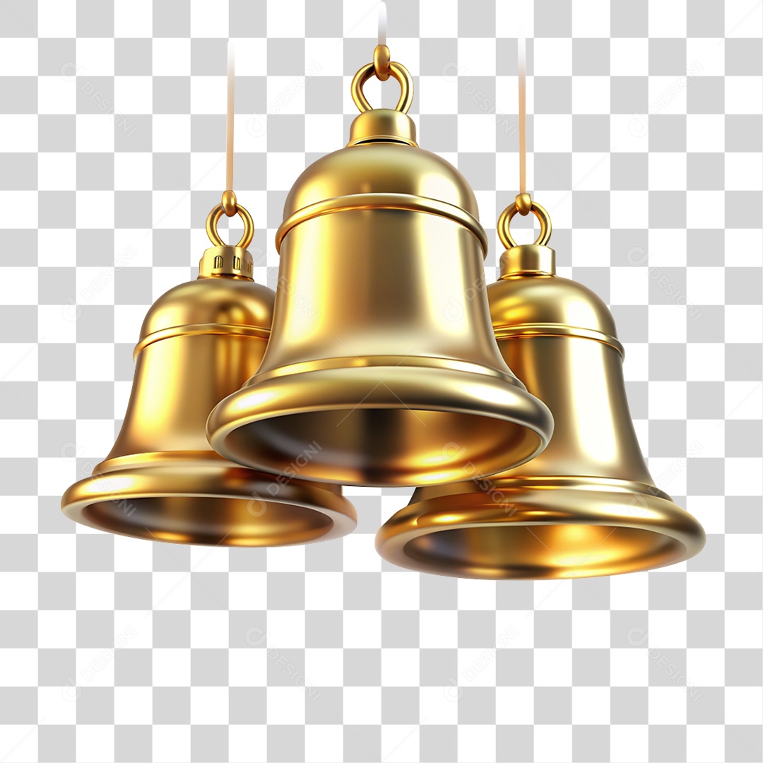 Sinos Dourados PNG Transparente