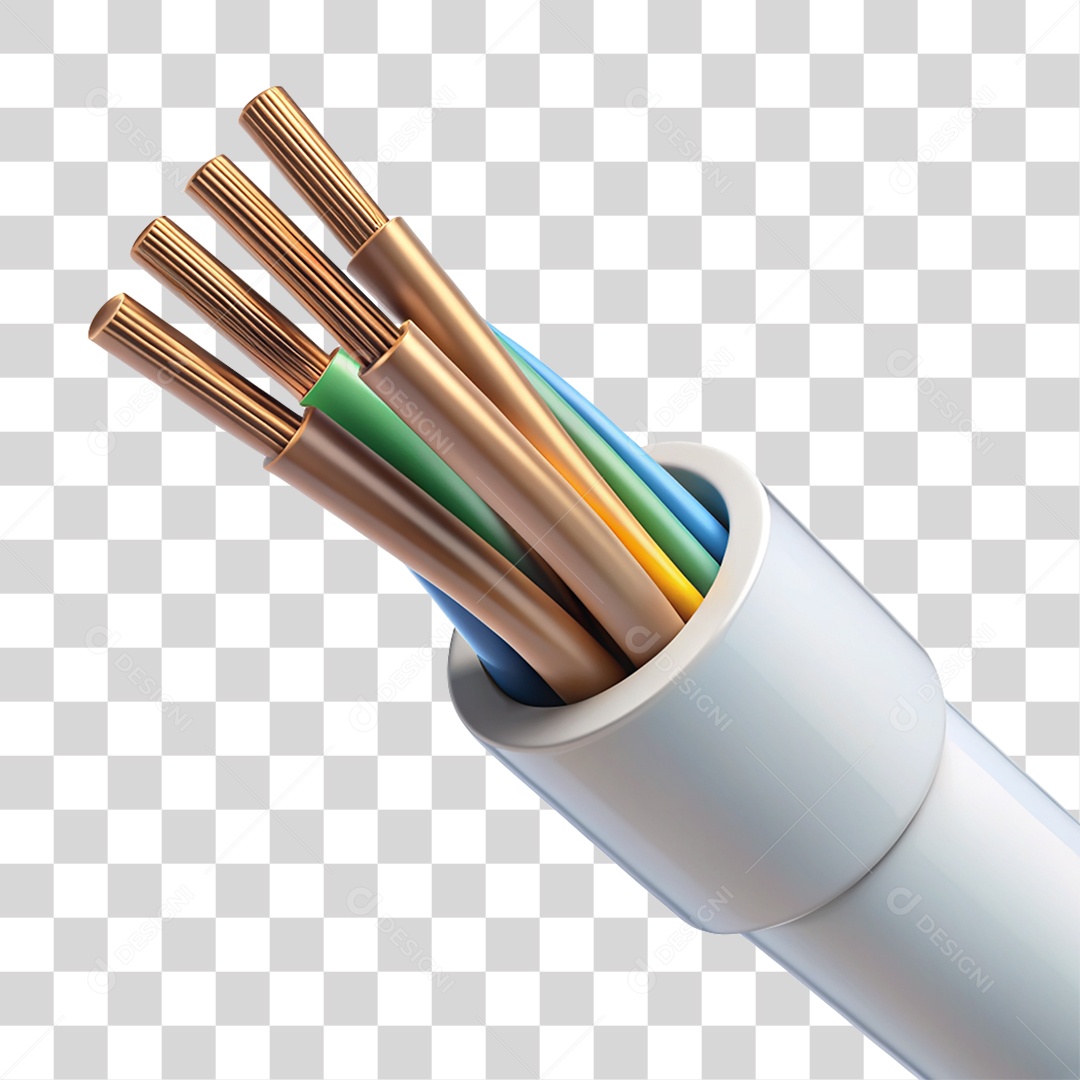 Fio Elétrico Cabo PNG Transparente