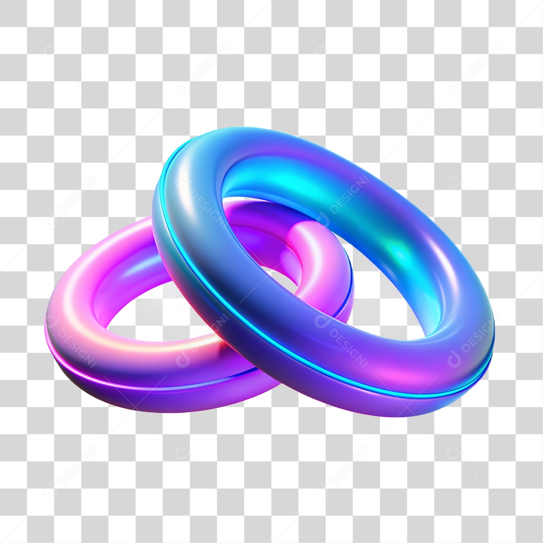 Argolas de Neon PNG Transparente