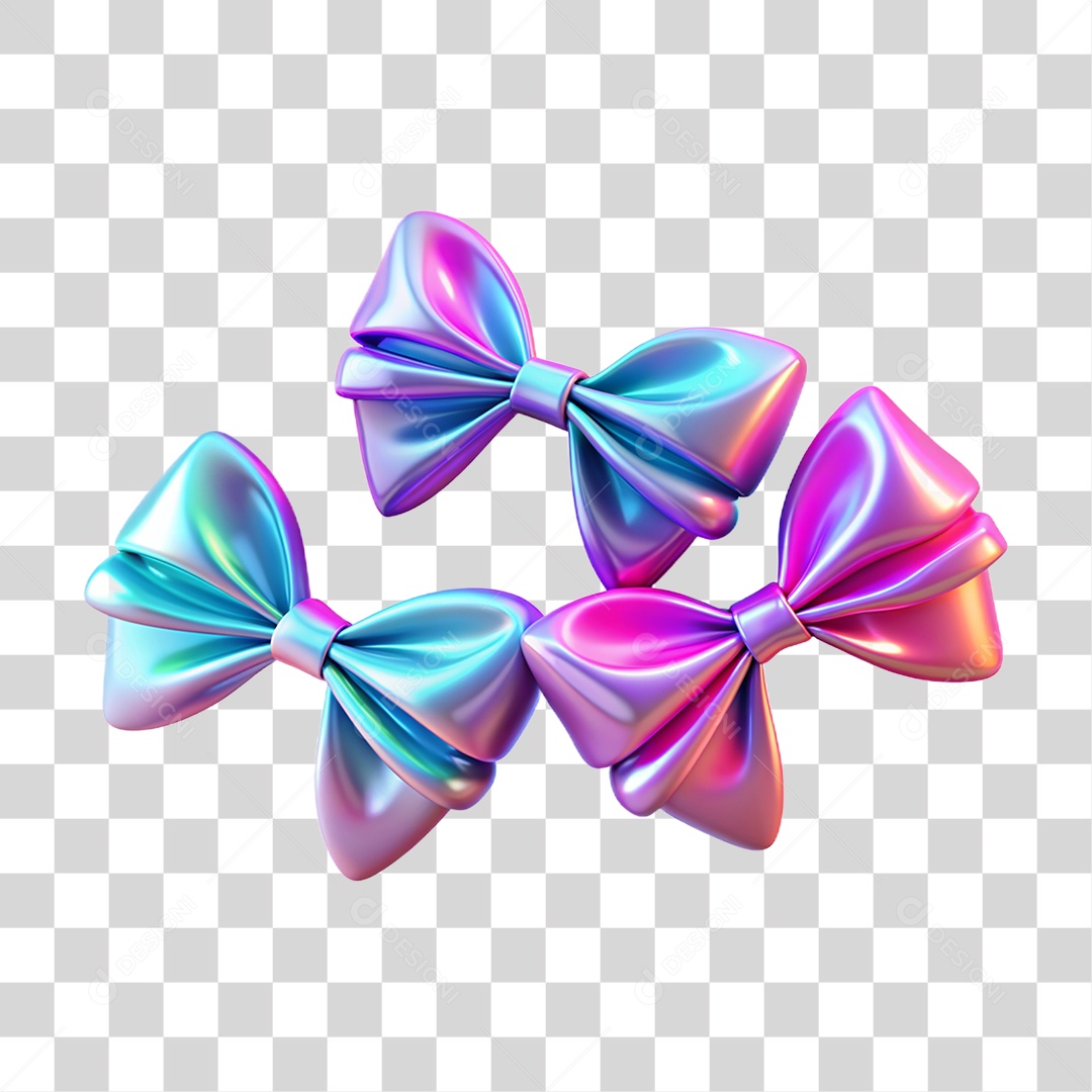 Gravata Borboleta Neon PNG Transparente