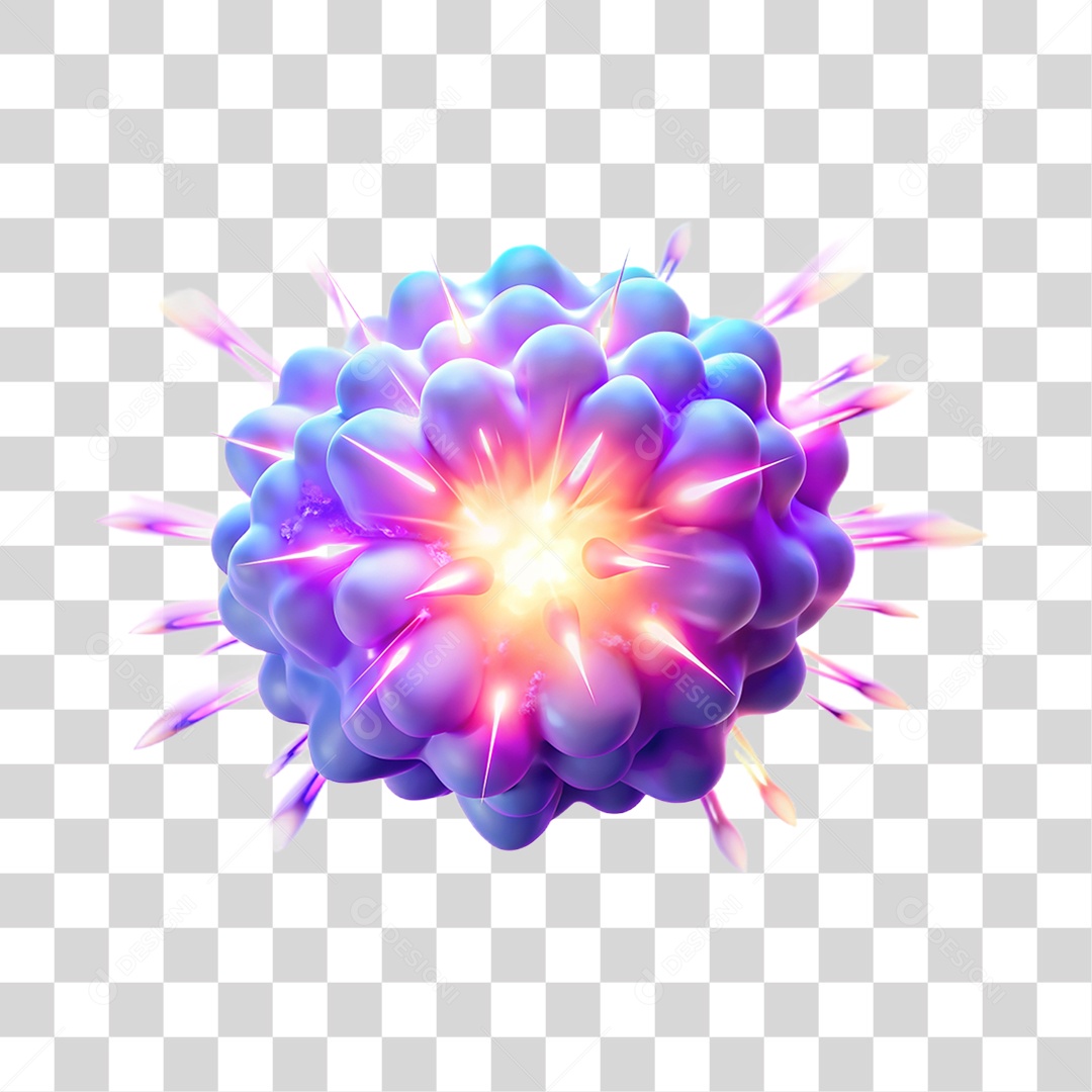 Elemento 3D Explosão Nuvem PNG Transparente