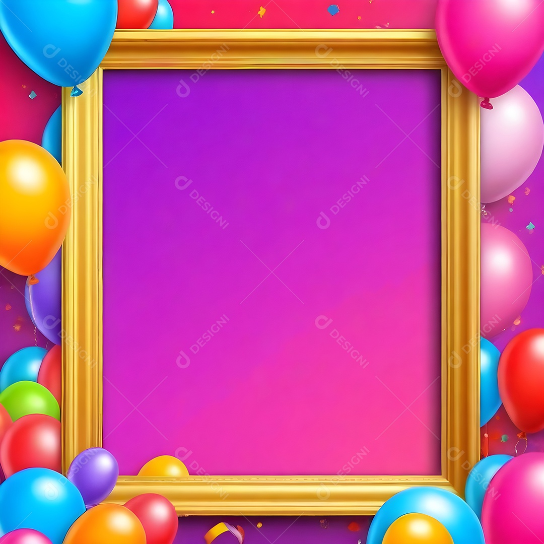 Quadro de cartão de convite de festa de aniversário fundo vertical para texto