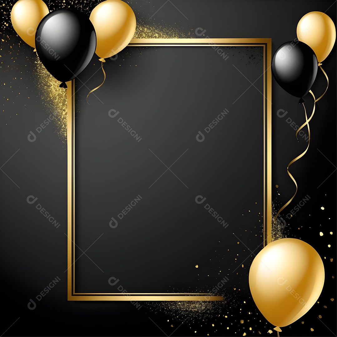 Quadro de cartão de convite de festa de aniversário fundo vertical para texto