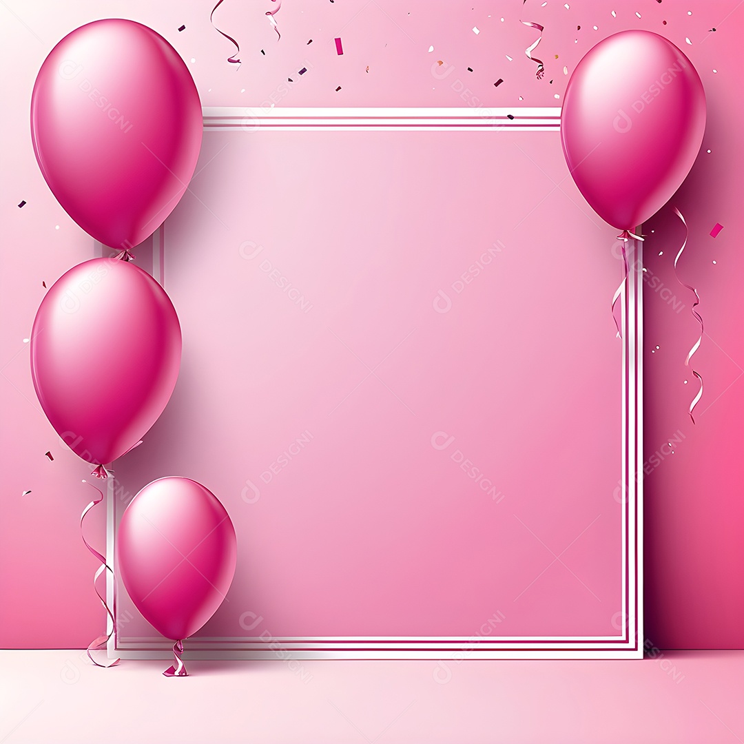 Quadro de cartão de convite de festa de aniversário fundo vertical para texto