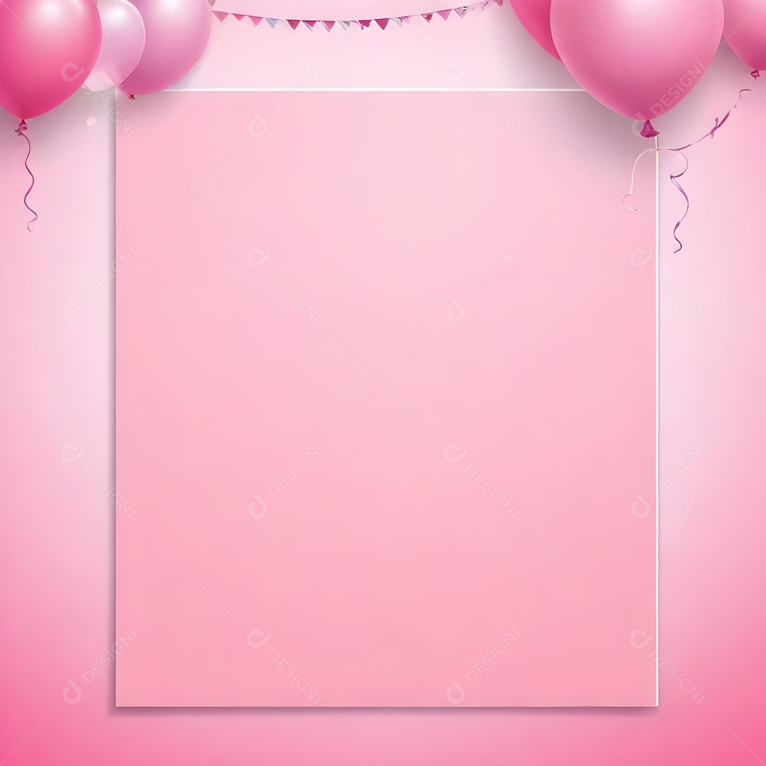 Quadro de cartão de convite de festa de aniversário fundo vertical para texto