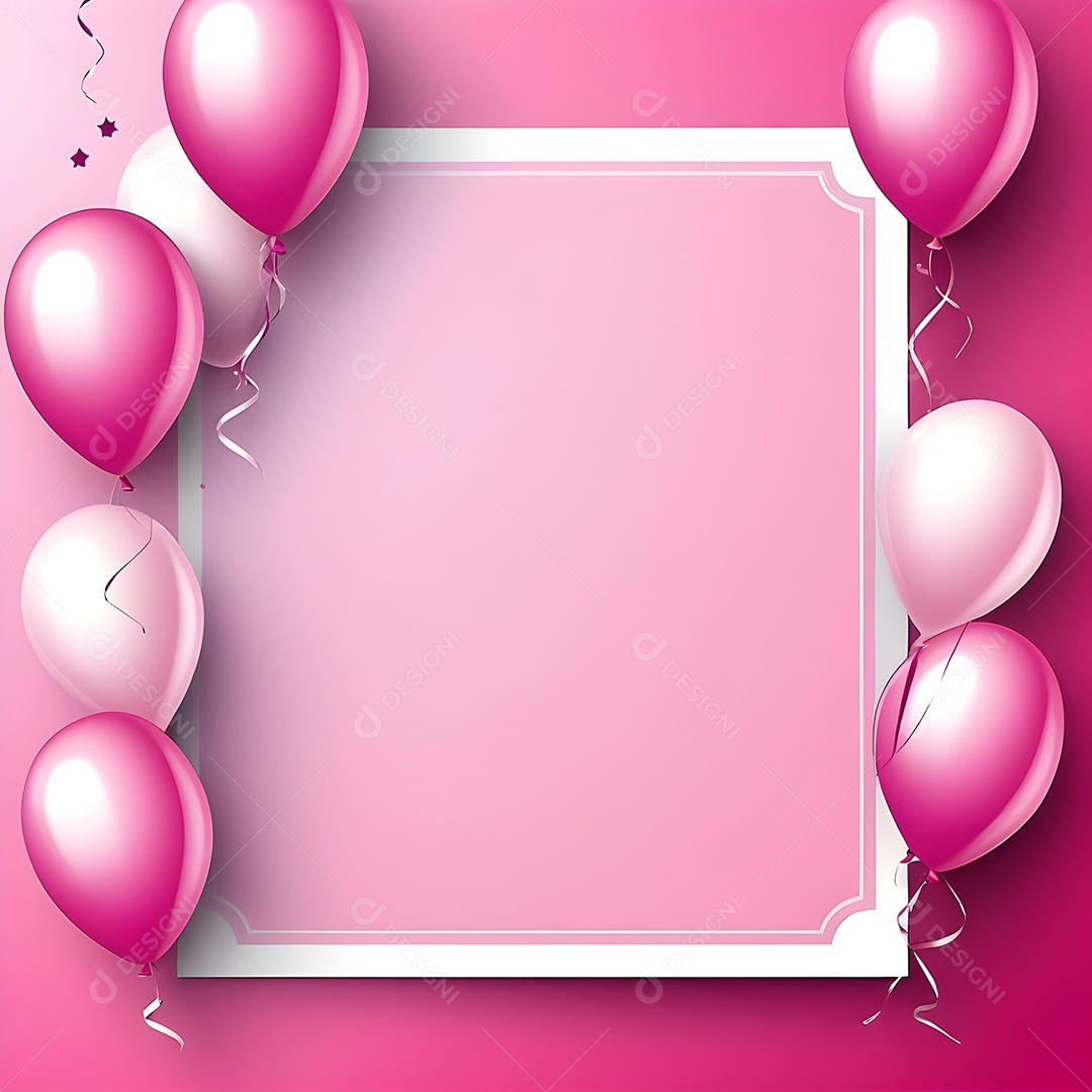 Quadro de cartão de convite de festa de aniversário fundo vertical para texto