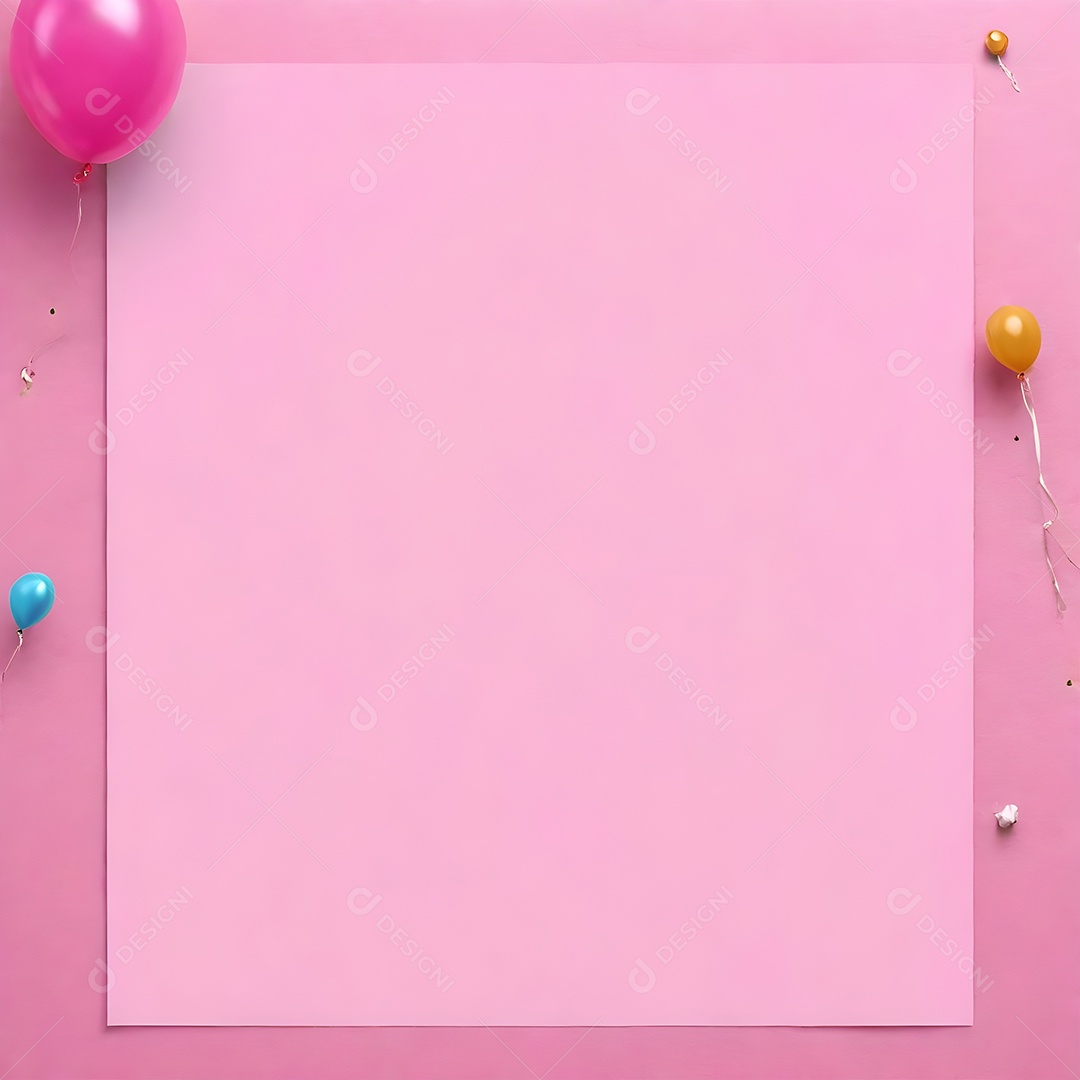 Quadro de cartão de convite de festa de aniversário fundo vertical para texto