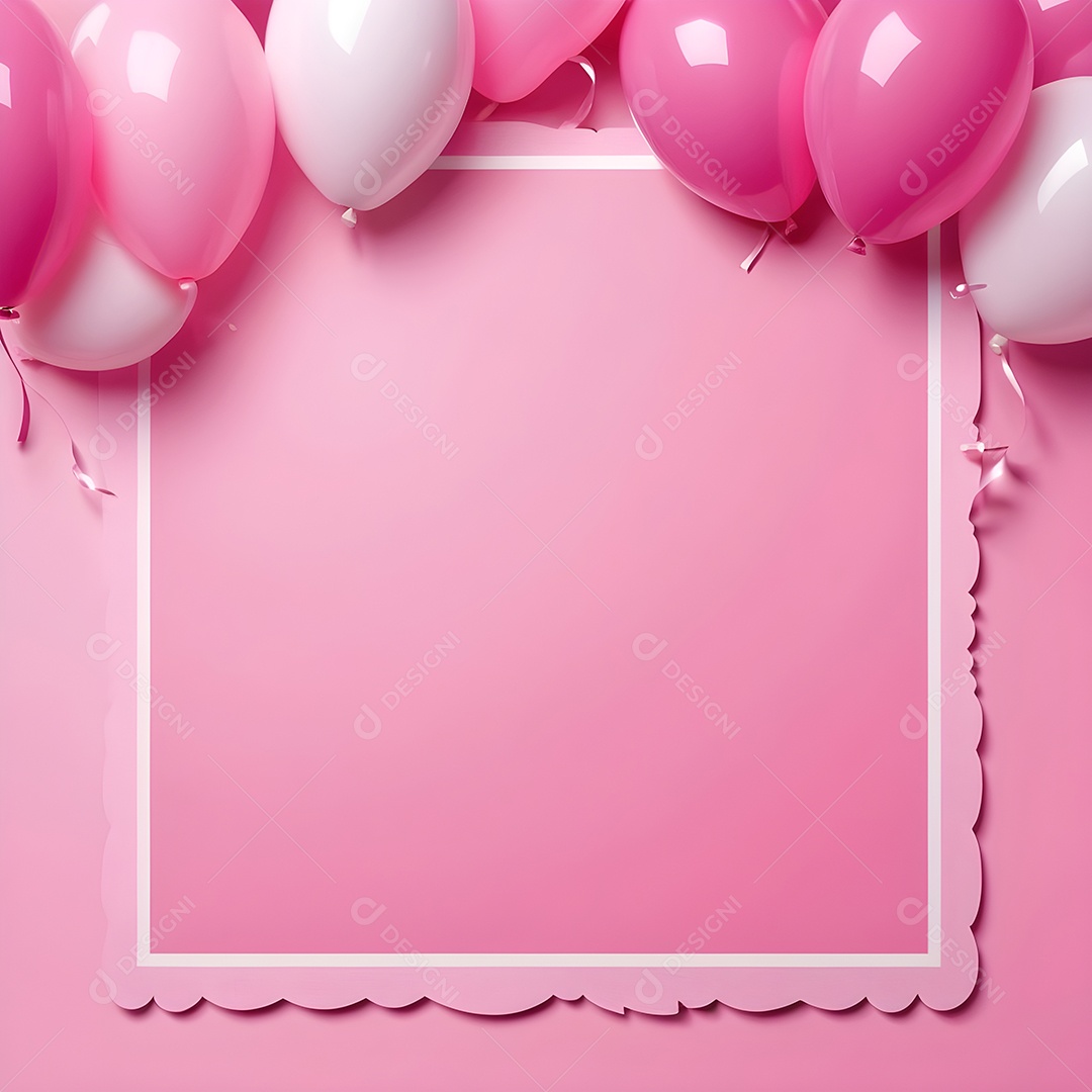 Quadro de cartão de convite de festa de aniversário fundo vertical para texto