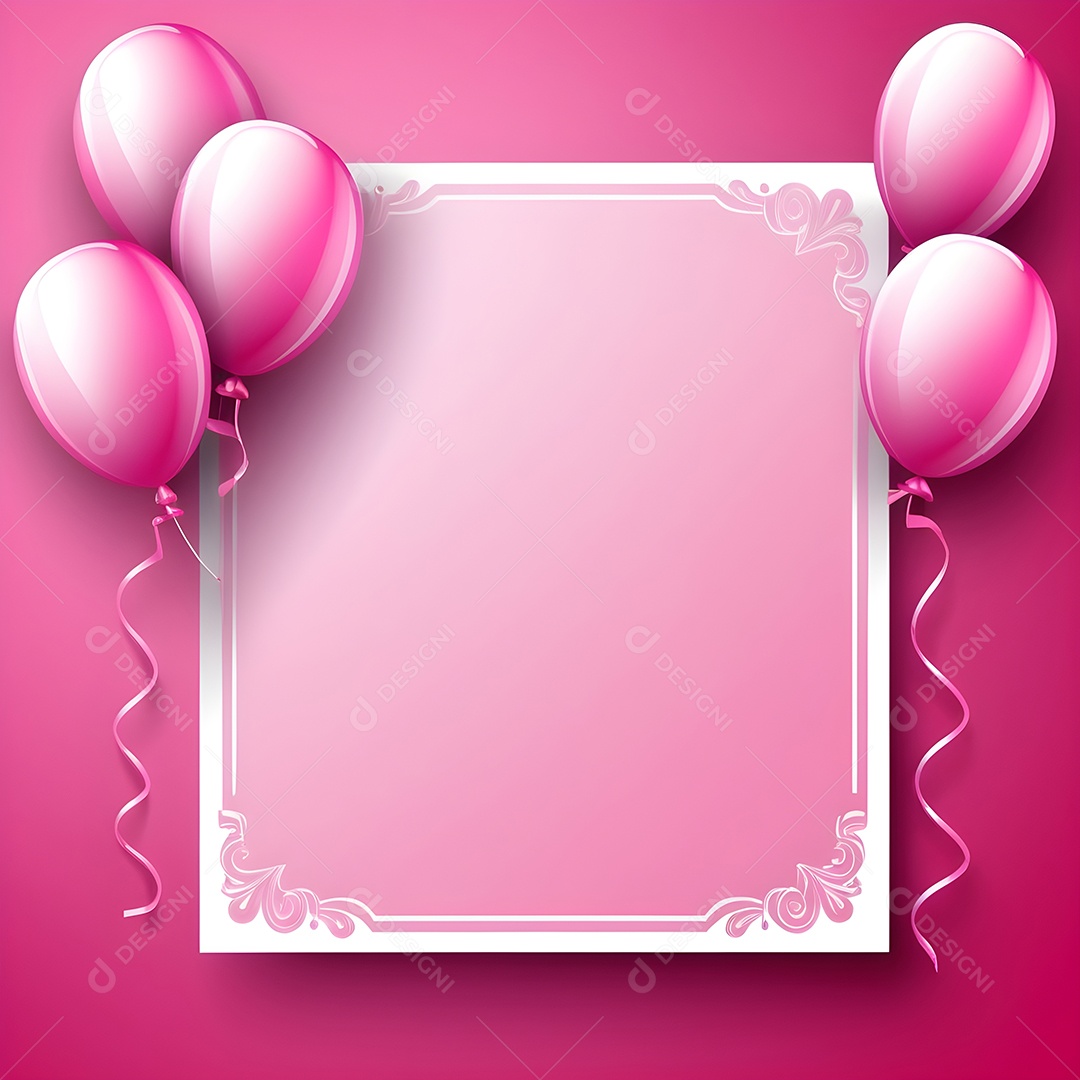 Quadro de cartão de convite de festa de aniversário fundo vertical para texto