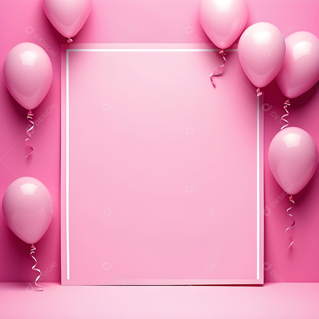 Quadro de cartão de convite de festa de aniversário fundo vertical para texto