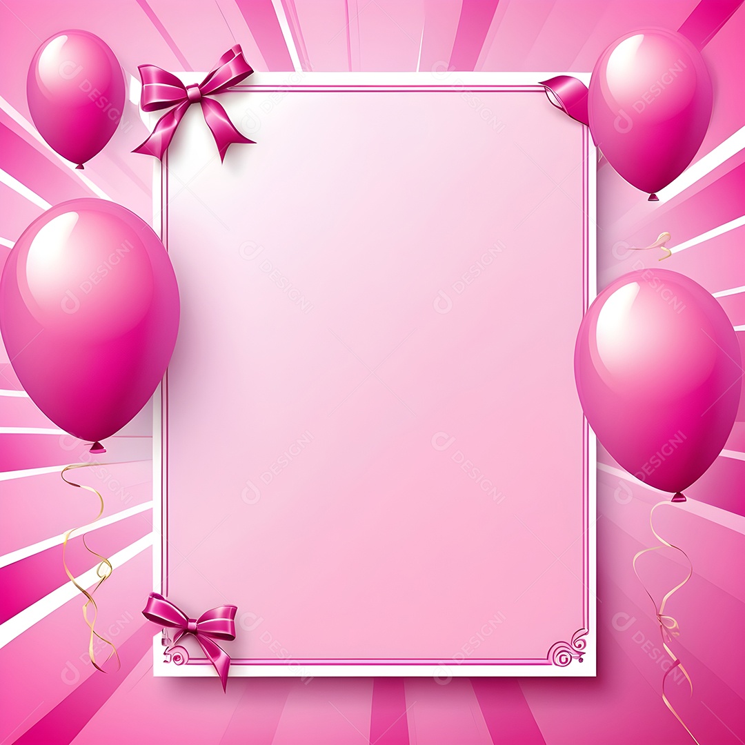 Quadro de cartão de convite de festa de aniversário fundo vertical para texto