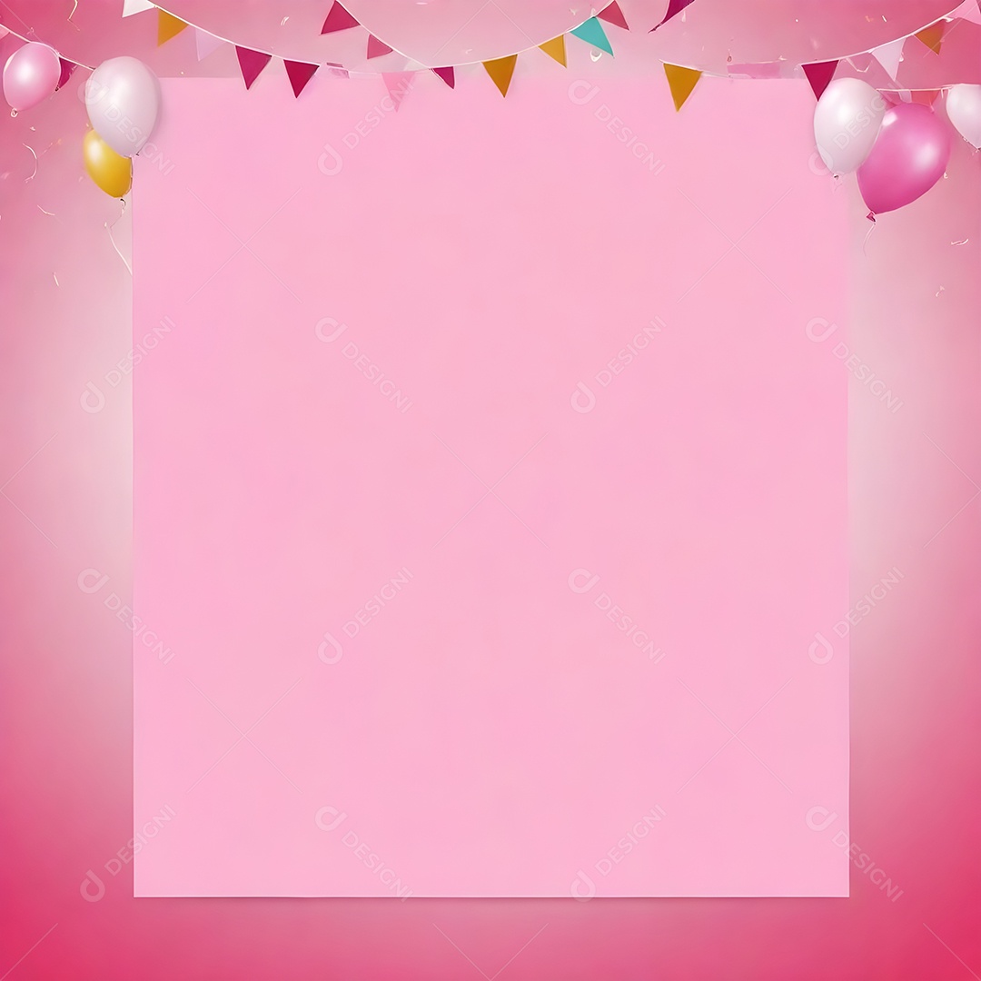 Quadro de cartão de convite de festa de aniversário fundo vertical para texto