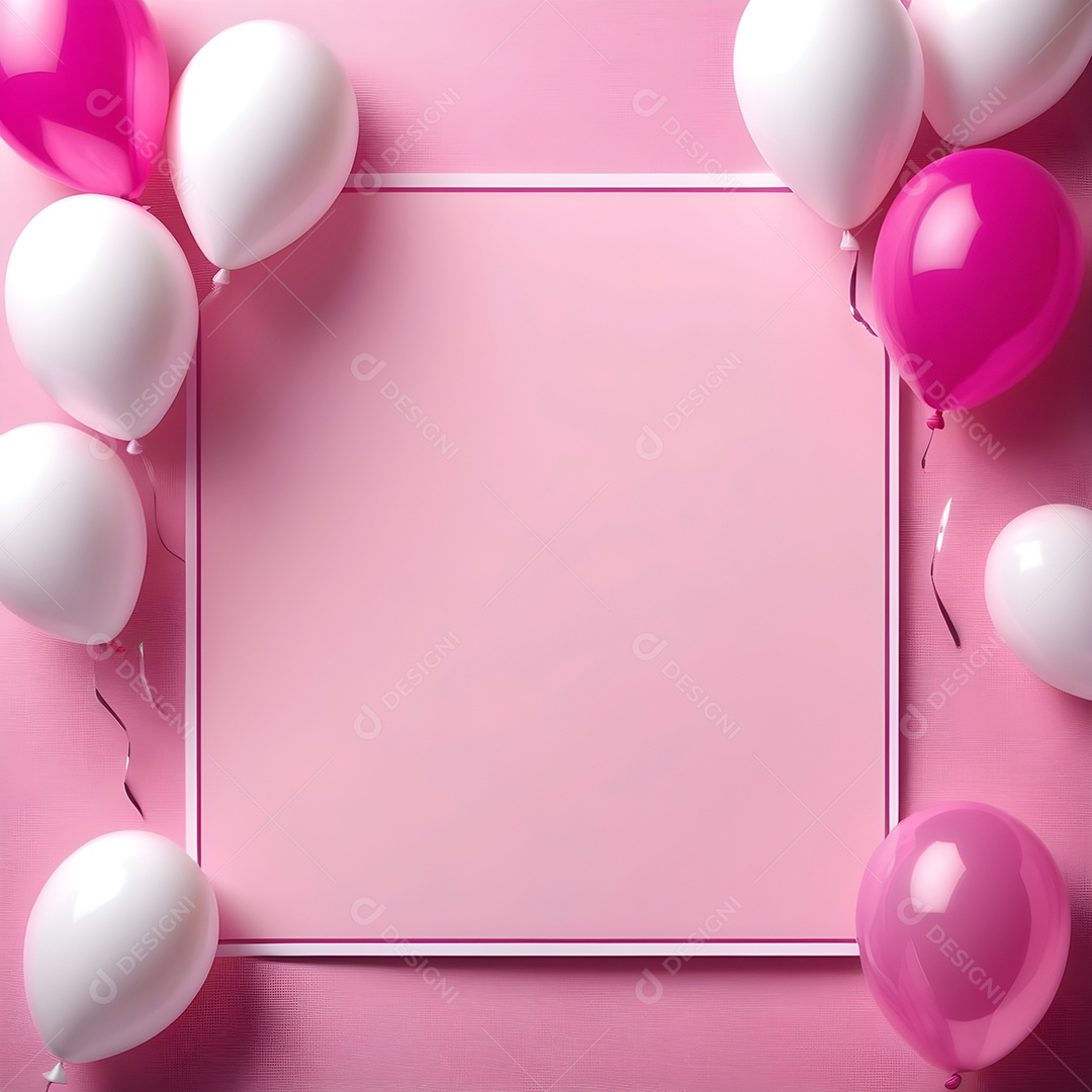 Quadro de cartão de convite de festa de aniversário fundo vertical para texto