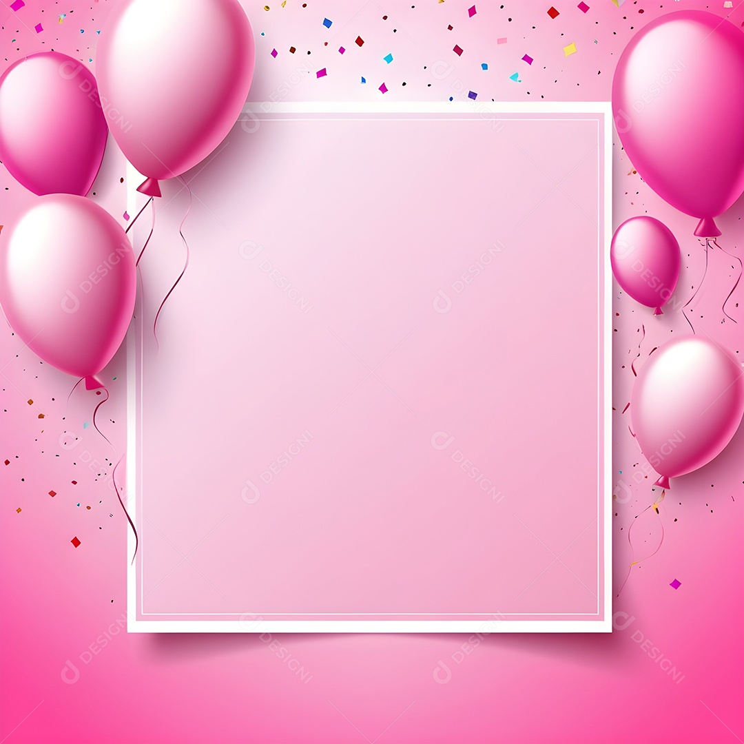 Quadro de cartão de convite de festa de aniversário fundo vertical para texto