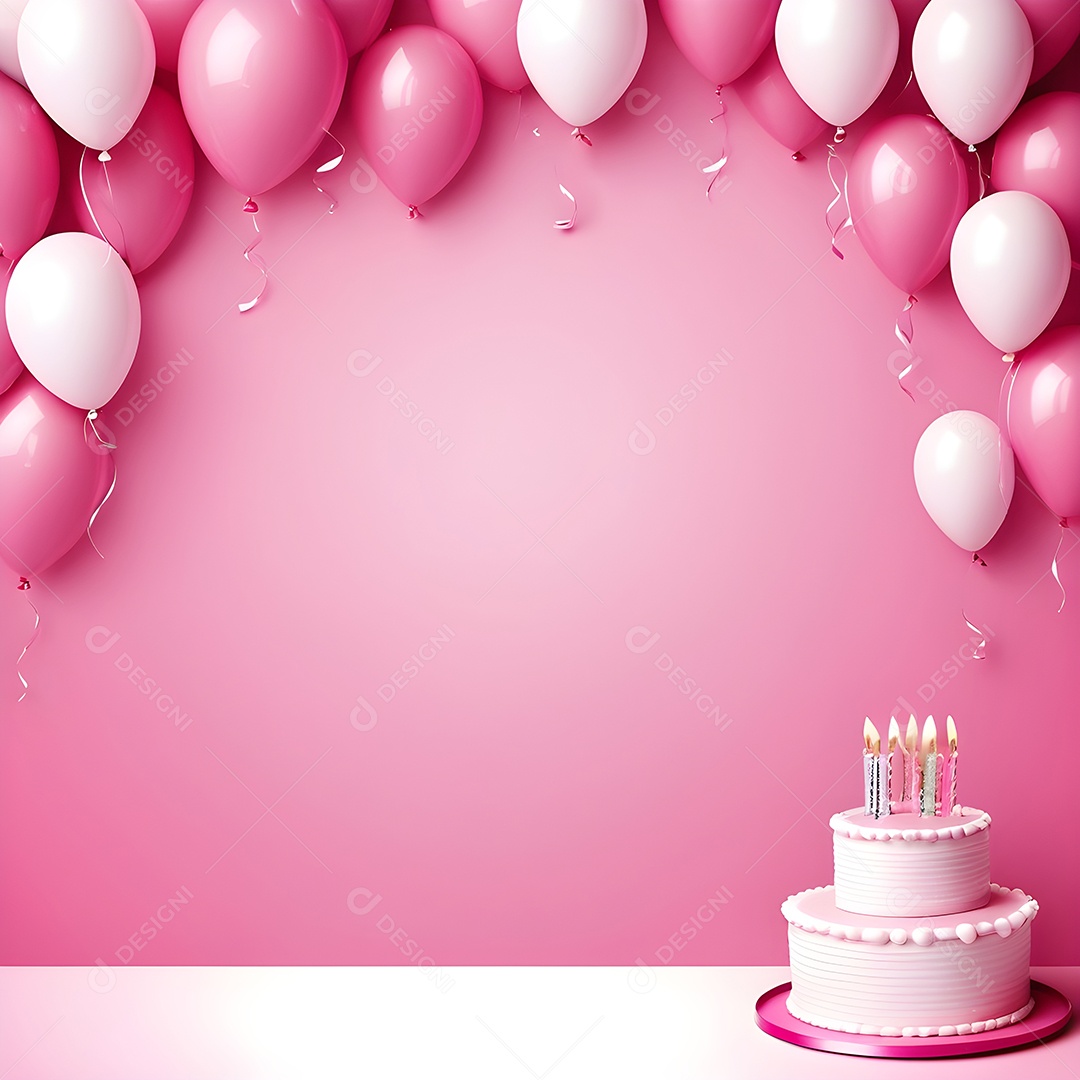 Quadro de cartão de convite de festa de aniversário fundo vertical para texto